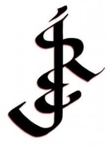 monogram or logo design in calligraphy