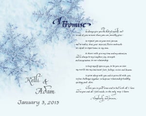 Husband's Marriage vows for a winter wedding