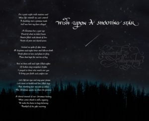 Christmas Poem- in calligraphy