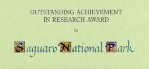 Award for National park with decorated leading letters