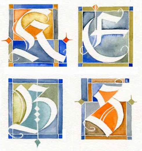 Leading letters with contemporary design